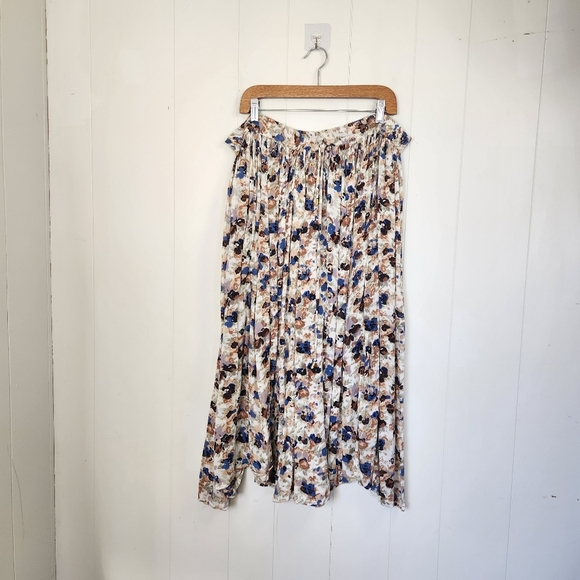 Vintage High Waisted Flowy Floral Cottagecore Skirt Midi Cottagecore Broomstick - Picture 6 of 6